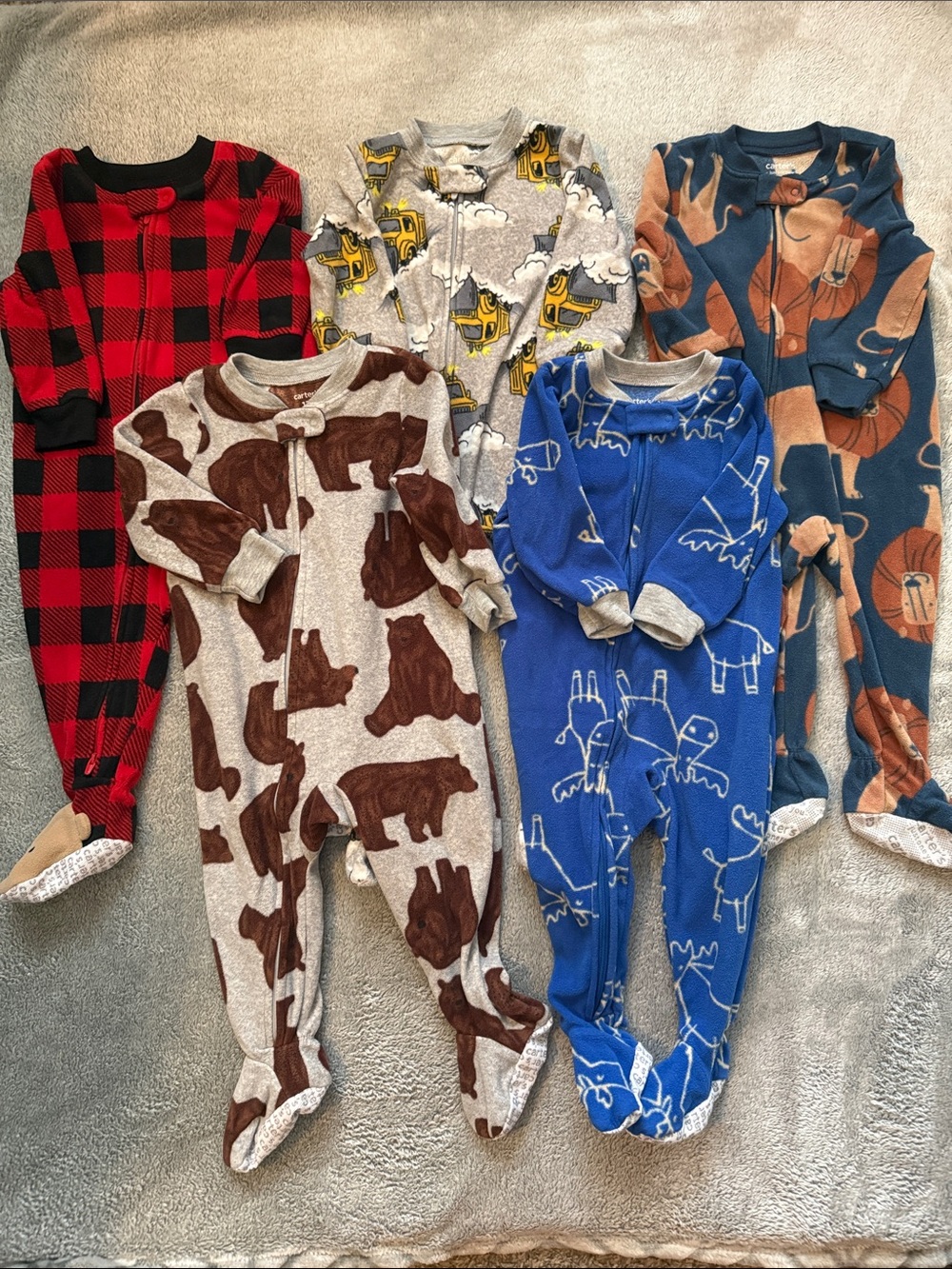 Carters One-Piece Footed Pajamas - Animal Print